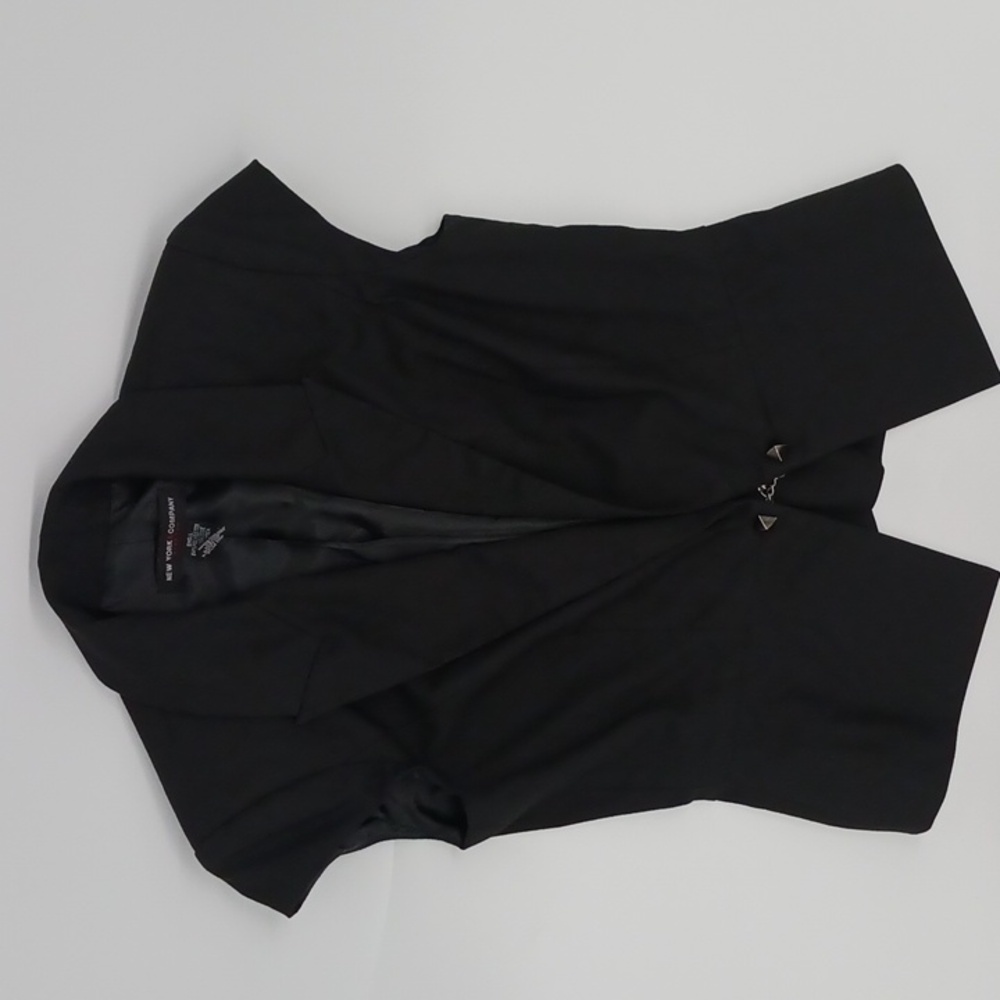 New York and Company Black Sleeveless Blazer (Size 4)